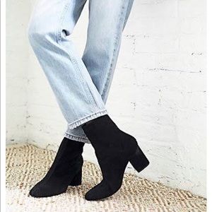 Free People Cecile Velvet Ankle Boots NWOB